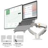NB North Bayou Laptop Mount with Adjustable Tray for 10-17Notebook, Full Motion Arm with VESA Plate for 17-30Monitor,Clamp-on Grommet Mounting F160-FP (White) view 4
