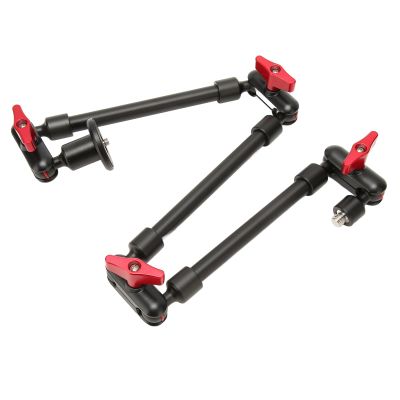 31in Adjustable Articulating Magic Arm 1/4 and 3/8 Screws, Flexible 360 Rotation Universal Camera Mount for LED Light/Monitors/Microphone Video Rig/Smartphones