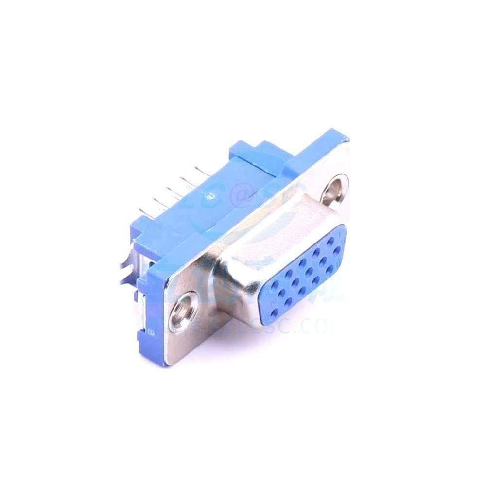 2 Pcs D-SUB Vertical 10.5H Halogen Free and Screw Free 8.5 Wide Back Cover D-Sub/DVI/HDMI Connector Plug-in D-Sub DSB46C-15LS1YN37HF