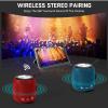 Bluetooth Speaker: Powerful Stereo Sound, IPX7 Waterproof, True Wireless Stereo Pairing, Portable Design, Latest Bluetooth V5.2 - Perfect for Poco F3 GT, Beach, Outdoor, Home, Parties, Scooter - Red view 4