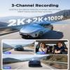 VIOFO A229 Plus 3 Channel Dash Cam, Dual STARVIS 2 Sensors, 3-Channel HDR, 1440P+1440P+1080P Front Inside and Rear Car Camera, 5GHz Wi-Fi, Voice Control, Ultra-Precise GPS, 24 Hours Parking Mode view 2