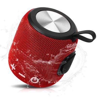 Bluetooth Speaker: Powerful Stereo Sound, IPX7 Waterproof, True Wireless Stereo Pairing, Portable Design, Latest Bluetooth V5.2 - Perfect for Realme 9i, Beach, Outdoor, Home, Parties, Scooter - Red
