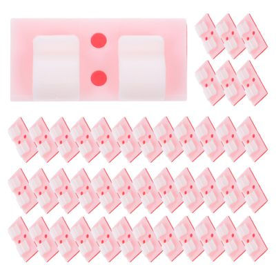 ABOOFAN 50pcs Self-Adhesive Cable Organizer Clips for Easy Installation Multi-Functional Charging Cord Management Double-Row Design for Home Office Car More
