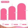 6.6FT Fuchsia Arch Backdrop Cover - Polyester Fitted Wedding Arch Stand Covers Round Top Chiara Arch Backdrop Cover for Birthday Party Banquet Photo Background Decoration view 2