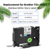 1 Pack Replacement for Brother TZe-131L1 Laminated Starry Glitter Rainbow Embellish Tape, Black Print on Starry Clear 0.47" 12mm Width 26.2ft Length, use in PT-H110 H100 D210 D400 D600 Label Printer view 2