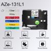 1 Pack Replacement for Brother TZe-131L1 Laminated Starry Glitter Rainbow Embellish Tape, Black Print on Starry Clear 0.47" 12mm Width 26.2ft Length, use in PT-H110 H100 D210 D400 D600 Label Printer view 3