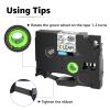 1 Pack Replacement for Brother TZe-131L1 Laminated Starry Glitter Rainbow Embellish Tape, Black Print on Starry Clear 0.47" 12mm Width 26.2ft Length, use in PT-H110 H100 D210 D400 D600 Label Printer view 4