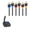 Cable Matters 1-Pack Portable 8K or Dual 4K 60Hz USB C to Dual HDMI Adapter, Foldable Thunderbolt to Dual HDMI Adapter & [Ultra High Speed HDMI Certified] 3-Pack 48Gbps 8K HDMI Cable 6.6 ft / 2m view 1