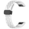 Abanen Silicone Air-holes Sport Watch Bands for Garmin Fenix 8 43mm / epix Pro 42mm / Fenix 7S /6S/5S, Soft Wrist Strap with Fold-over Magnetic Closure for Instinct 2S / Instinct E 40mm (White) view 2