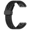Abanen Silicone Air-holes Sport Watch Bands for Garmin Fenix 8 43mm / epix Pro 42mm / Fenix 7S /6S/5S, Soft Wrist Strap with Fold-over Magnetic Closure for Instinct 2S / Instinct E 40mm (Black) view 2