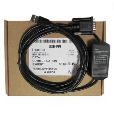 Applicable USB-PPI PLC Programming Cable S7-200 Series RS485 Data Cable Black Download Cable