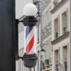 Yellulu 27" H Barber Pole LED Light, Rome Style Hair Salon Barber Shop Open Business Sign, Rotating Red White Blue LED Strips Hair Salon Sign Light, Wall Mount Rotating Light, with a 105Beam Angle view 2