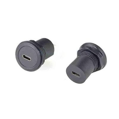 GXMRHWY USB C Jack to USB C Jack Round Panel Mount Coupler Adapter USB Connection 1PCS