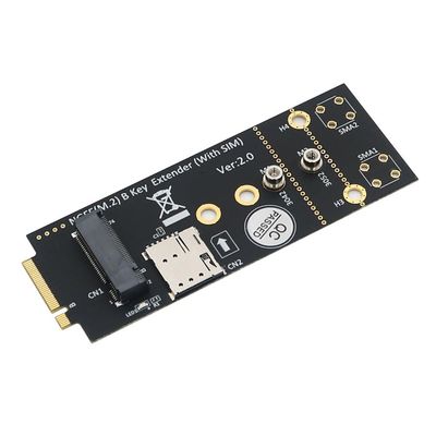 HLT M.2(NGFF) Key B Adapter with SIM Card for 3G/4G/5G Module