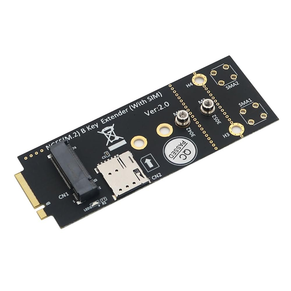 HLT M.2(NGFF) Key B Adapter with SIM Card for 3G/4G/5G Module