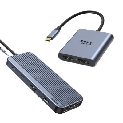 3 HDMI Docking Station with USB C to Dual DP Adapter,USB C Docking Station Dual Monitors