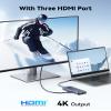 3 HDMI Docking Station with USB C to Dual DP Adapter,USB C Docking Station Dual Monitors view 4
