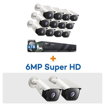 ONWOTE 16 Channel 4K NVR PoE Security Camera System 4TB, (14) Outdoor Wired PoE IP Camera