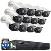 ONWOTE 16 Channel 4K NVR PoE Security Camera System 4TB, (14) Outdoor Wired PoE IP Camera view 2