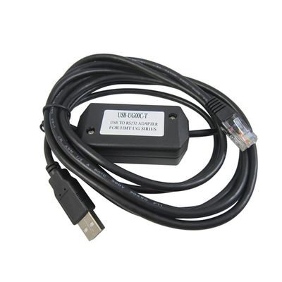 for USB-UG00C-T Data Download Cable UG Series Touch Screen Programming Cable Crystal Head Black : 3 Meter