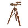 Vintage Brass Telescope 10 Inch Double Barrel and Wooden Tripod Stand Telescope for Watching Camping Collectible Item view 3