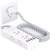 Power Strip Surge Protector - One Beat 6 Widely Outlets with 4 USB Ports(2 USB C), Flat Plug Extension Cord, Multi Plug Wall Outlet Extender, Small Power Strip for Home Office Travel College Dorm Room view 1