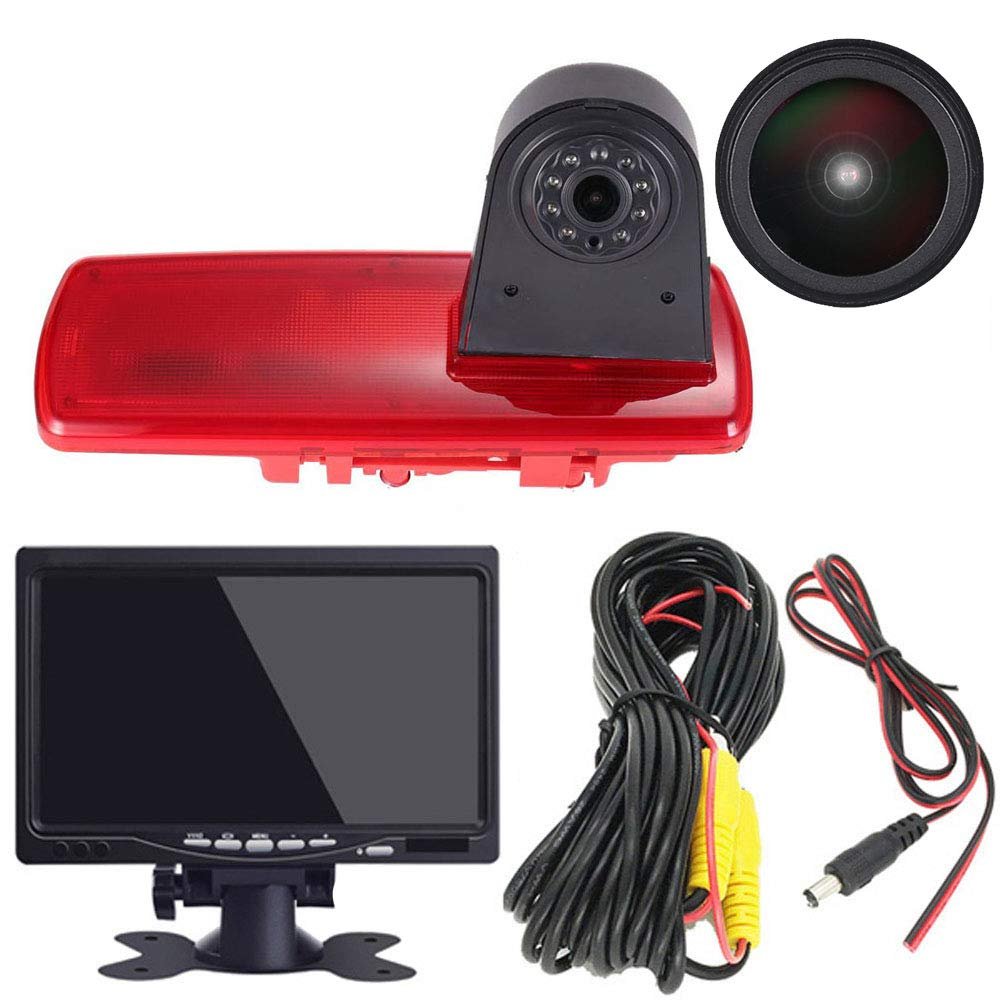 1280*720 Pixel Super HD Night Vision Brake Light Reversing Camera Replacement for Opel Vauxhall Vivaro B Combi Kasten Turbo FWD X82 Van Box MK2/Renault Trafic III Bus Kasten EG JG FG 1FL/2FL/3FL/4FL