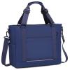 mygreen Laptop Tote Bag, Middle Size Computer Messenger Teacher Bag with 15.6 inch Padded Laptop Sleeve Dark Blue view 1