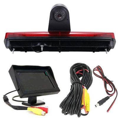 1280 * 720 Pixel Super HD Brake Light Camera with 4.3 Inch LCD Monitor, 170 Wide Angle Night Vision Reversing Camera Replacement for Ford Transit Connect 2014-2017 Van Business MPV Bus