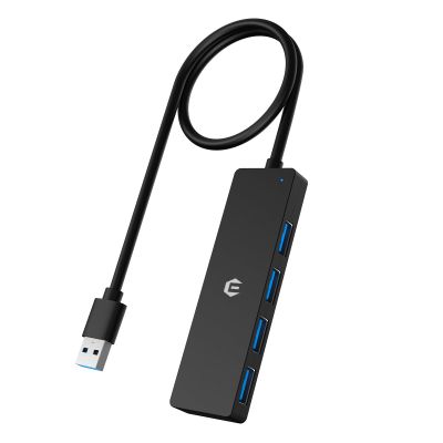 4 Port USB Hub, USB 3.0 Hub, Ultra Slim USB Data Hub, USB Splitter USB 3.0 Adapter for Multiport Adapter 5Gbps Data Hub for Xbox,Ps4,Notebook PC,Tesla Model 3,Mobile HDD Laptop USB Hub