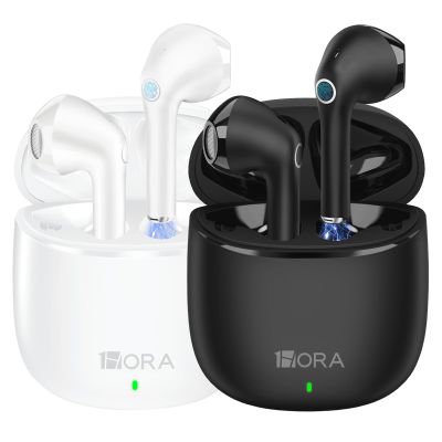 1 Hora Bluetooth 5.3 Wireless Earphones Black&White Bundle