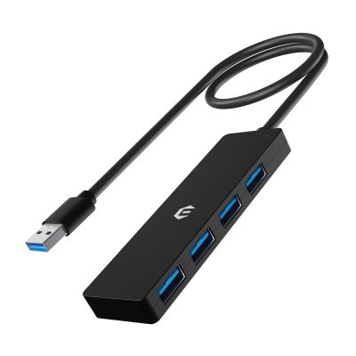4 in 1 USB Hub, USB 3.0 Hub, Super Slim USB Data Hub, USB Splitter USB 3.0 Adapter for Multiport Adapter 5Gbps Data Hub for Xbox,Ps4,Notebook PC,Tesla Model 3,Mobile HDD Laptop USB Hub