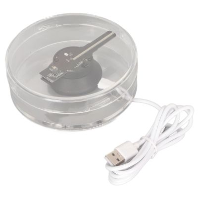 Luqeeg 3D Hologram Fan, 48 LEDs Holographic Advertising Display with Memory Card, APP Remote Control Built in Speaker, Transparent Cover, Home Decoration, Compatible