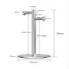 Dohaeris Aluminum Alloy Headphone Bracket Dual Hanger Headphone Brace Universal Headset Support Game Earphone Stand Rack Headphone Accessories (Silver) view 2