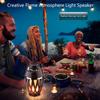 Tioneger Flame Outdoor Bluetooth Speaker, LED Table Lamp with Flame Light, Portable Wireless Waterproof LED Flickers Speaker with Handle, Gifts for Men (A1) view 3