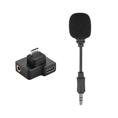 ELBFAE for DJI Osmo Action Osmo Pocket 3.5mm Mini Microphone Mic Audio Adapter for Osmo Pocket Action Extension Camera Accessories (Color : Short for Action Set)