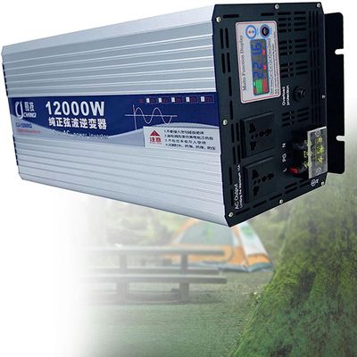 Power Inverter 3000W 4000W 5000W 6000W 7000W 8000W 10000W 12000W Pure Sine Wave Inverter Dc 12V 24V 48V 60V 72V to 110V 120V Ac Car Converter Car Adapter Charger with Led Display (60Vto110V,12000W)