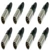 8 Genuine Neutrik NC4MX XLR 4Pole Male Cable Connector Nickel w/Silver Contact view 1
