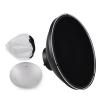 Andoer 30cm/11.8in Standard Reflector Beauty Dish Bowens Mount with White Diffuser Reflector Honeycomb Grid for Studio Portrait Photography Strobe Flash Light view 1