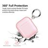 Aircawin for Airpods Case Clear,Shockproof Clear for Airpod Case Cover,Full Protective Soft TPU Drop Protection Accessories with Keychain for AirPods 2 & 1 for Women Girls Men-Pink view 4