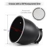 Andoer 7"" Beauty Plate with Bowens Stand, Standard Reflector, Diffuser Lampshade, 60 Honeycomb Grid and Diffuser Sock for Bowens Stand, Studio, Strobe Light view 2