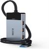 OBERSTER USB HUB, USB Docking, USB 3.2 HUB 5GBPS, Ultra Slim Portable Data Hub, 4 in 1 USB HUB with 4 * USB 3.2 Compatible with Windows, macOS, Linux, Chrome OS Systems(Aluminium) view 1