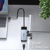 OBERSTER USB HUB, USB Docking, USB 3.2 HUB 5GBPS, Ultra Slim Portable Data Hub, 4 in 1 USB HUB with 4 * USB 3.2 Compatible with Windows, macOS, Linux, Chrome OS Systems(Aluminium) view 4