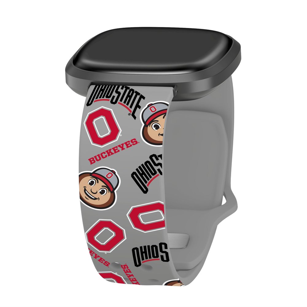Affinity Bands Ohio State Buckeyes HD Watch Band Compatible with Fitbit Versa 3 & Sense 1 (Long Gray Random)