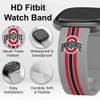 Affinity Bands Ohio State Buckeyes HD Watch Band Compatible with Fitbit Versa 3 & Sense 1 (Long Gray Stripes) view 2
