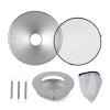 Bowens 15.35 Inch Beauty Plate Stand Standard Reflector Lamp Diffuser with 60 Honeycomb Grid and Center Reflector for Studio Strobe Flash view 4