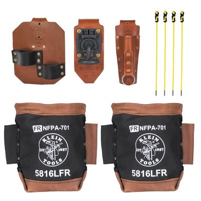Klein Tools 5800HRN Tool Holder Set for Iron Worker Tools, Spud Wrench, Connecting Bar, Bull Pin Holders, (4) Tension Straps, (2) Bolt Bags