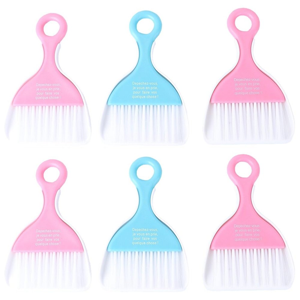 PartyKindom 6pcs Miniature Keyboard Dust Cleaning Portable Broom Dustpan for Desktop for Home Office Use Mixed Color Lightweight Efficient Cleaning Tools