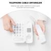 2 Pcs Telephone Cord Detangler - Anti-Tangle Telephone Handset Cable White Accessory - 360 Degree Rotating Landline Swivel Cord Untangler view 4