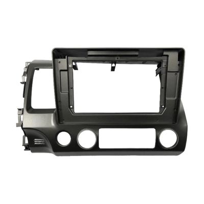 10.1 Inch Car DVD Frame Audio Dash Trim Kits Facia Panel Radio Player Screen 2 Din Compatible with Honda Civic 2006-2011 Left Stereo Radio Kit (Color : Only Frame)